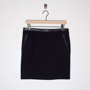 Gucci - Black Leather Trim Mini-Skirt